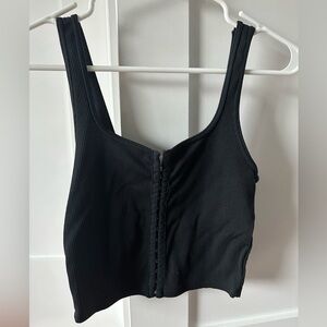Black Abercrombie hook & eye tank top